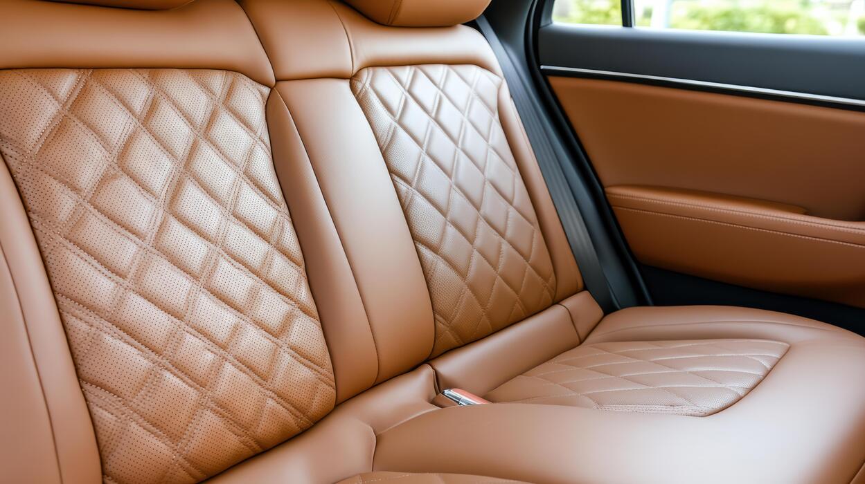 the-interior-of-a-car-with-brown-leather-seats-free-photo